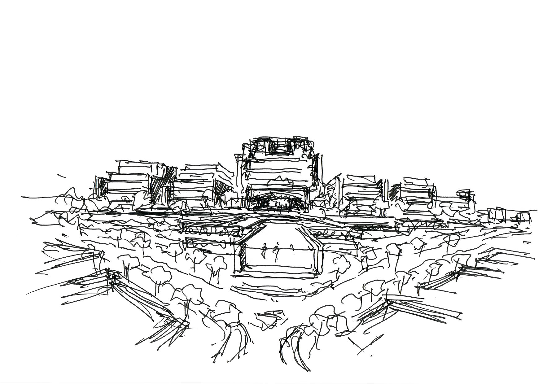 Architectural sketch - aerial