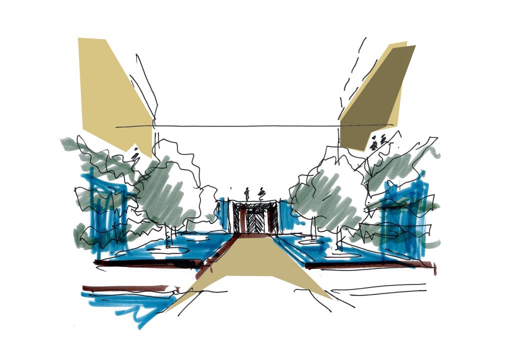 water courtyard